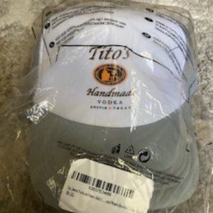 Tito's vodka trucker hat cap, grey/white, snapback